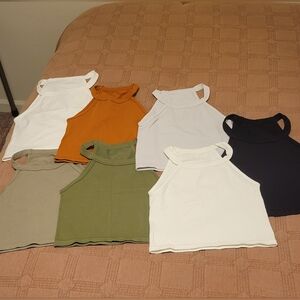 Free People Movement Seamless Bella Crop Tank Set Of 7